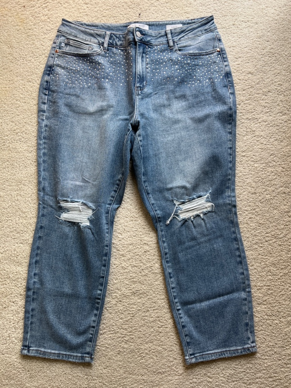 Judy Blue Light Blue Studded Slimfit Jeans